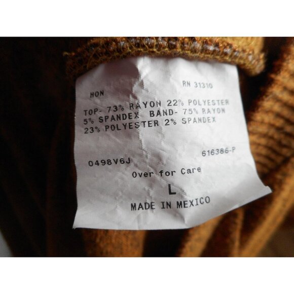 ABG Orange Brown Knit Sweater Size L Lightweight - Picture 3 of 6